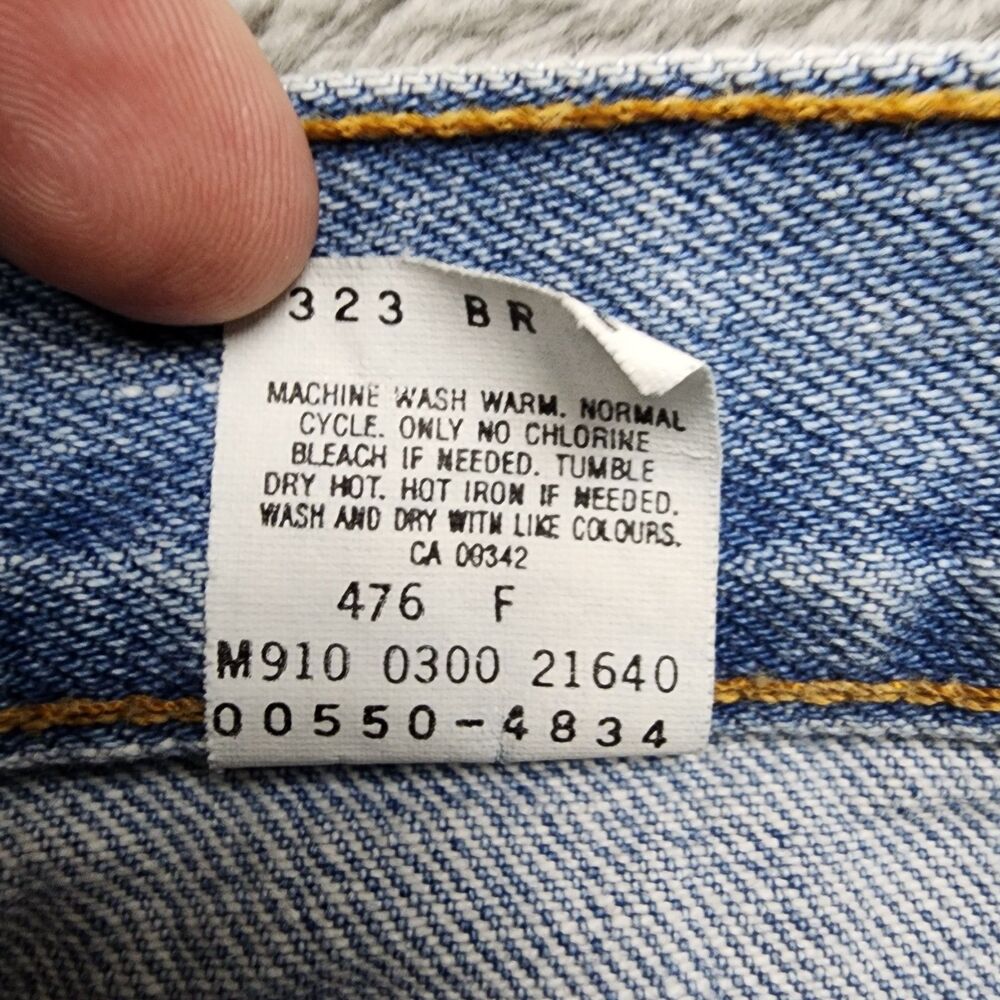 Levis Mens 38x32 550 Jeans Vintage Y2K Relaxed Fit Light Wash Denim Pants - Picture 5 of 12